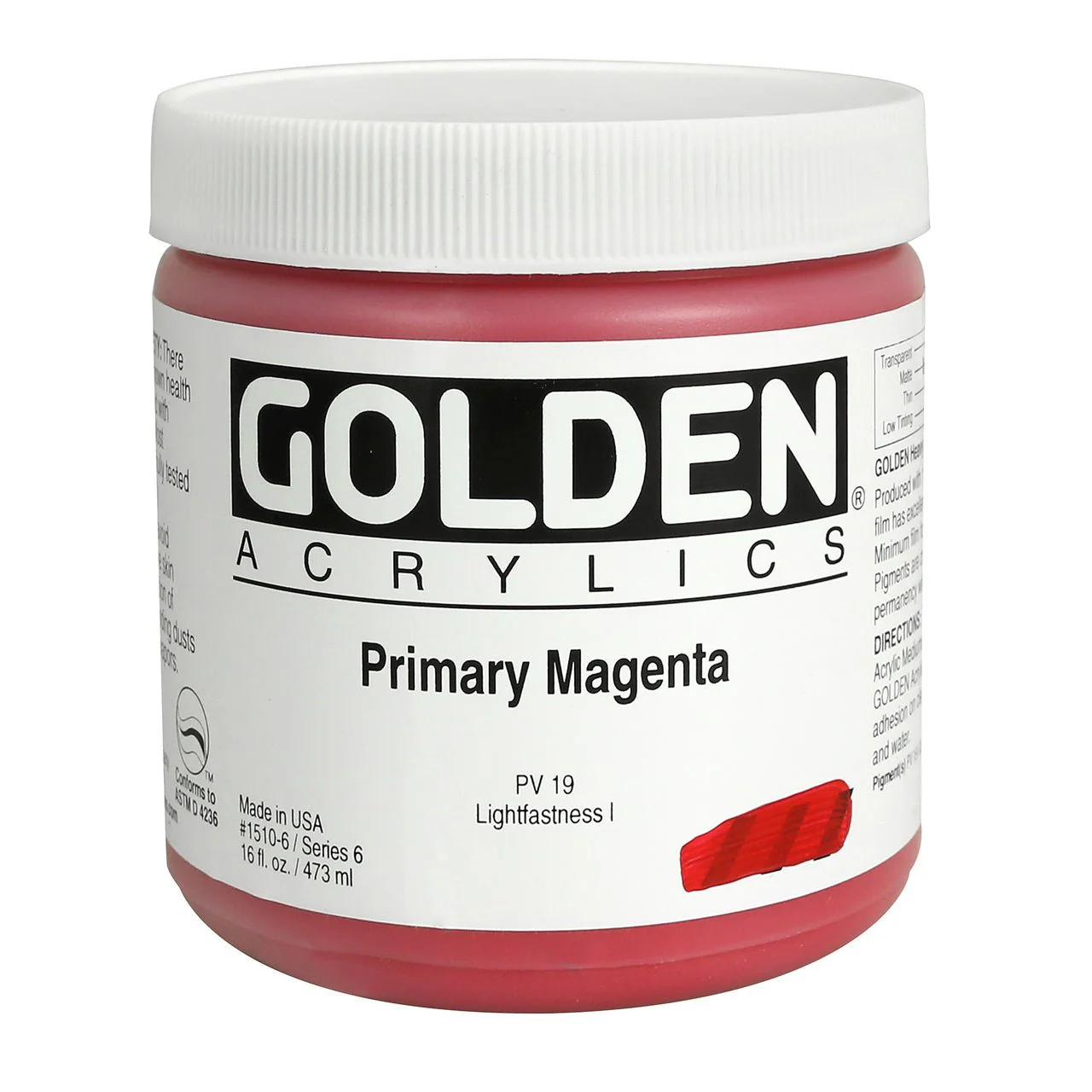 Golden Heavy Body Acrylic Primary Magenta 16 oz