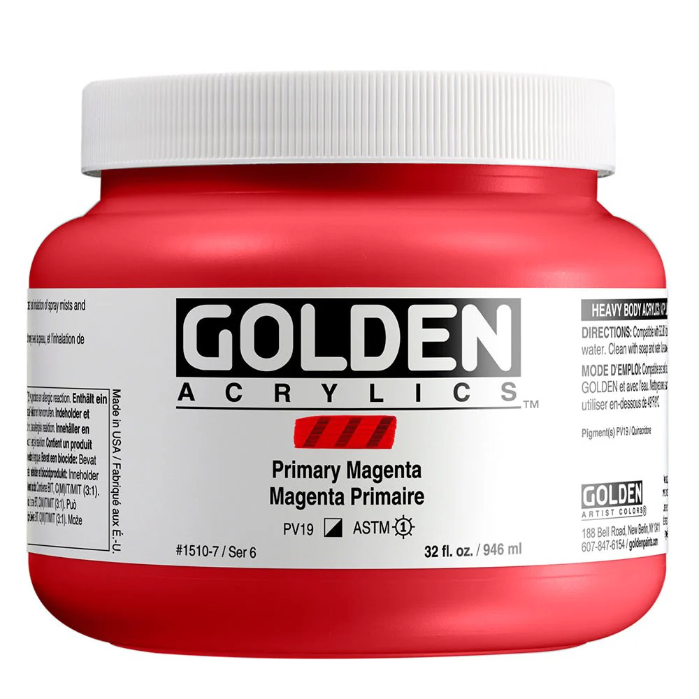Golden Heavy Body Acrylic Primary Magenta 32 oz