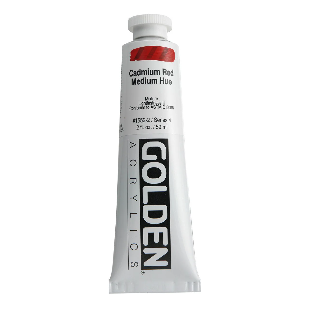 Golden Heavy Body Acrylic Cadmium Red Medium Hue 2 oz