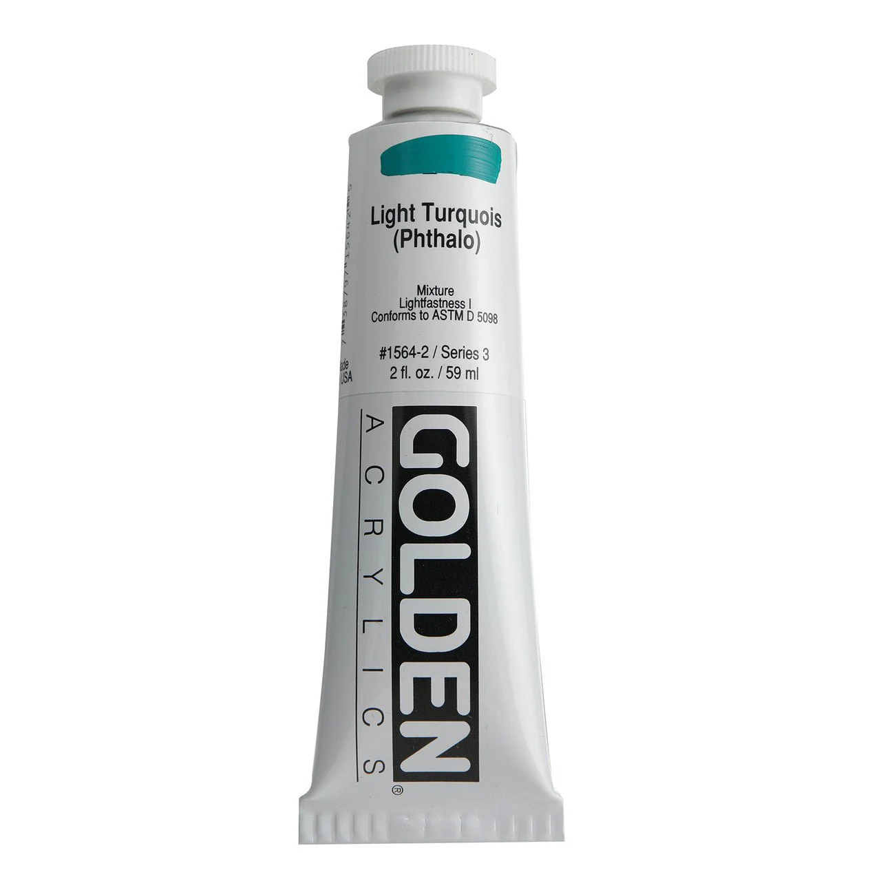 Golden Heavy Body Acrylic Light Turquoise (Phthalo) 2 oz