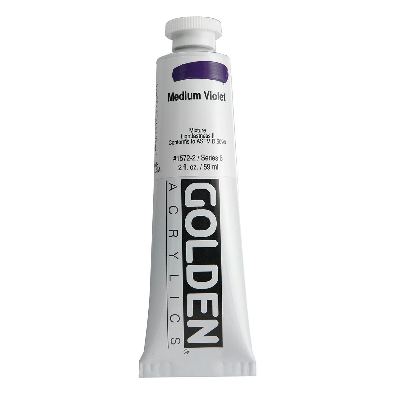 Golden Heavy Body Acrylic Medium Violet 2 oz