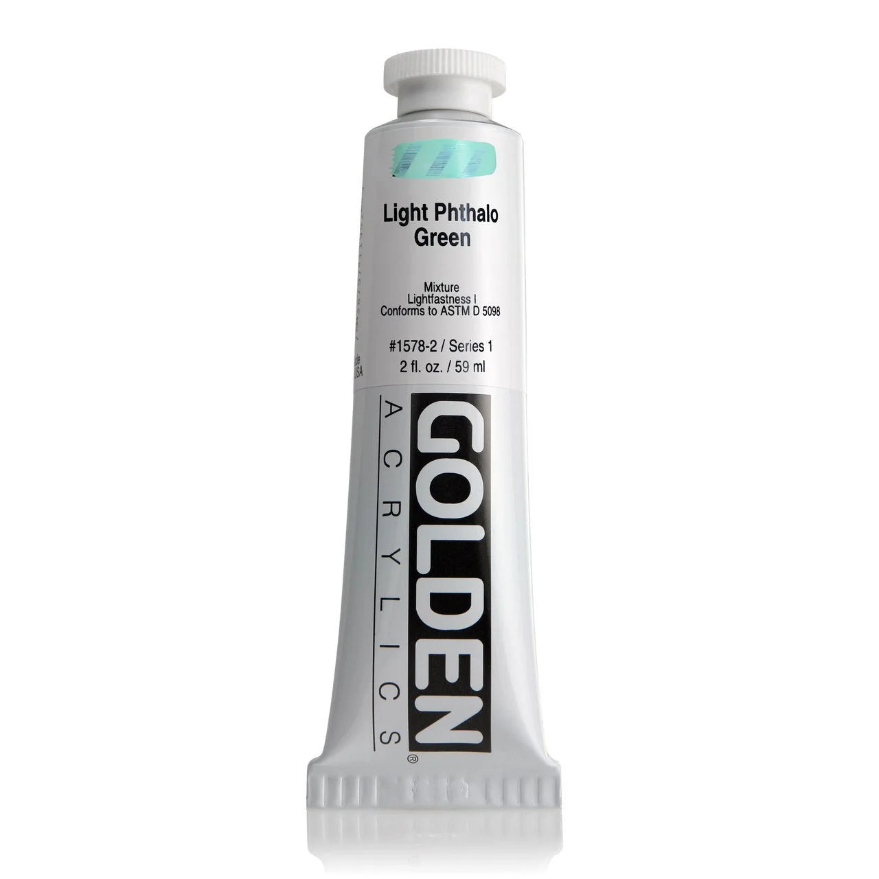 Golden Heavy Body Acrylic Light Phthalo Green 2 oz