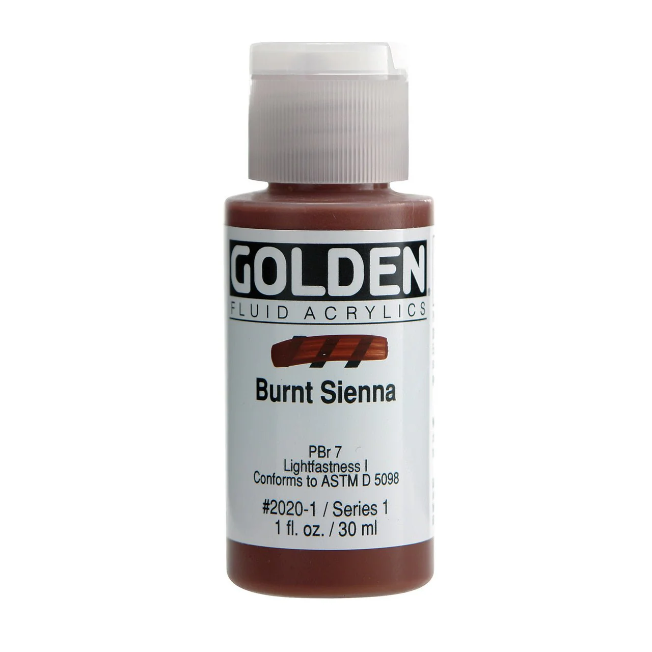 Golden Fluid Acrylic Burnt Sienna 1 oz