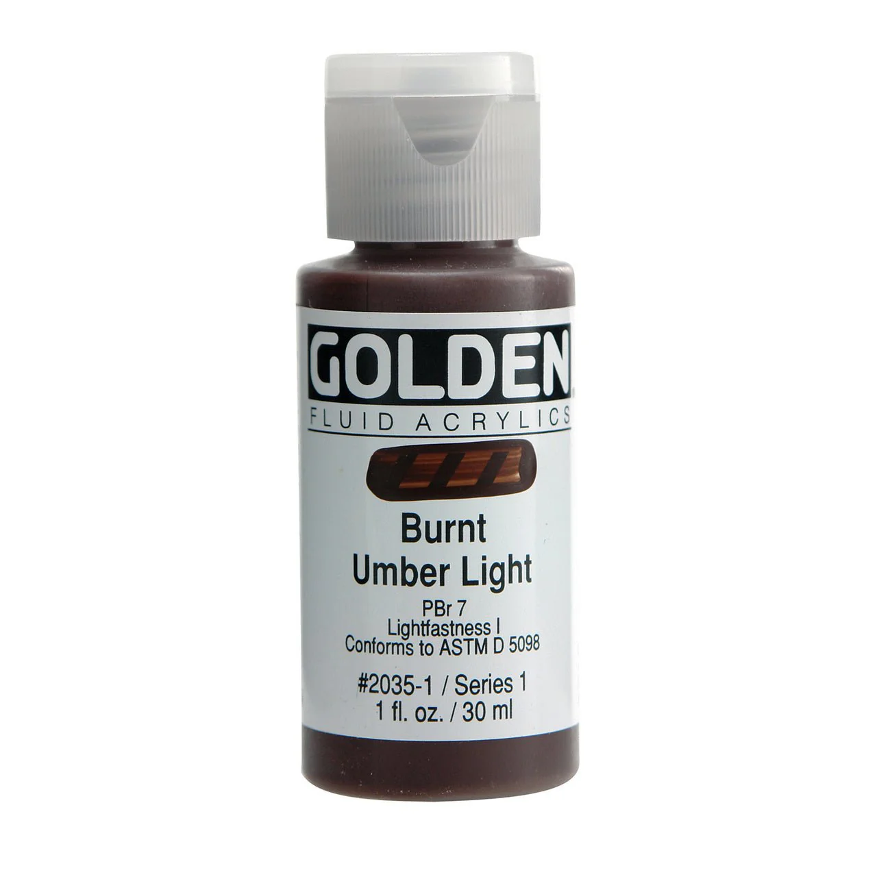 Golden Fluid Acrylic Burnt Umber Light 1 oz