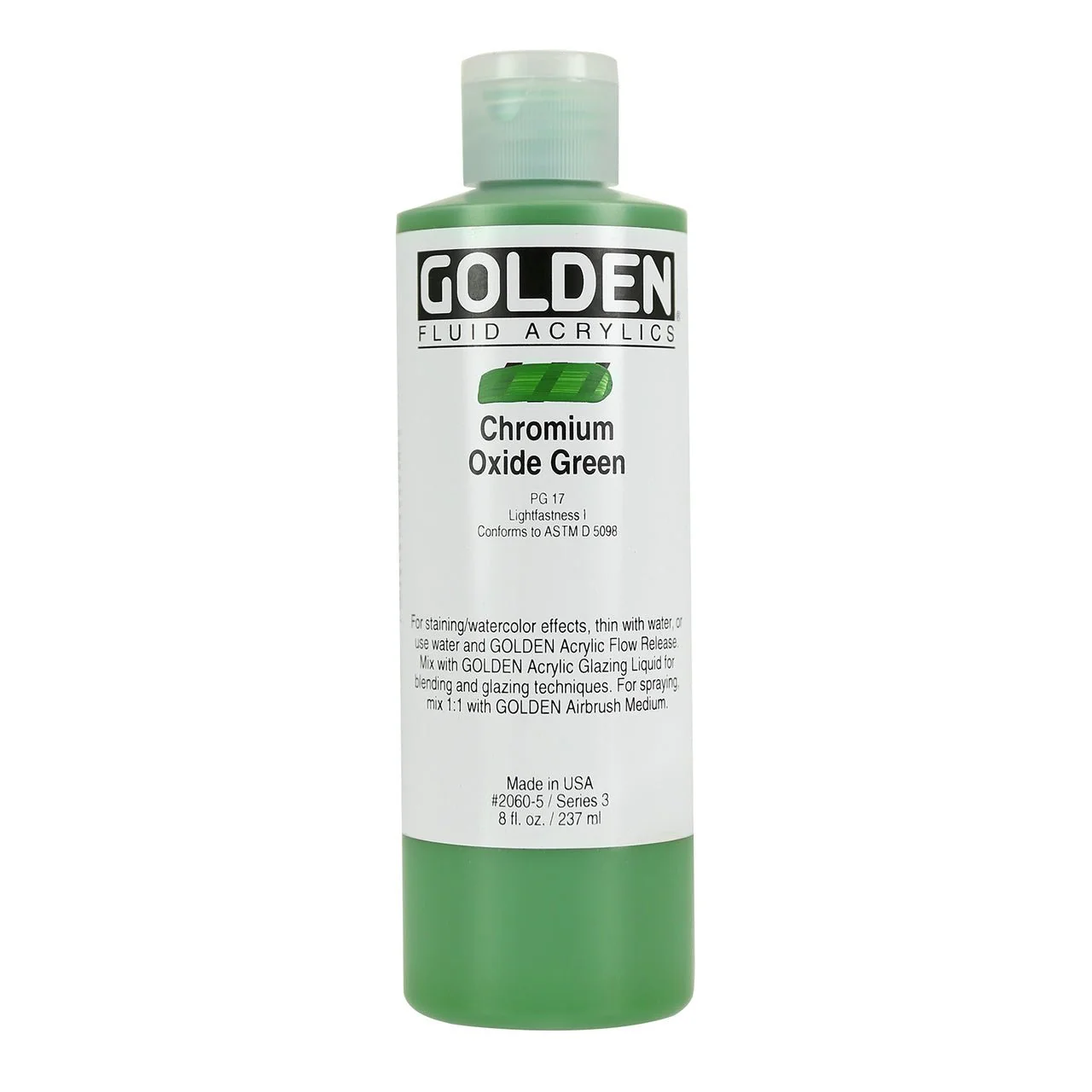 Golden Fluid Acrylic Chromium Oxide Green 8 oz