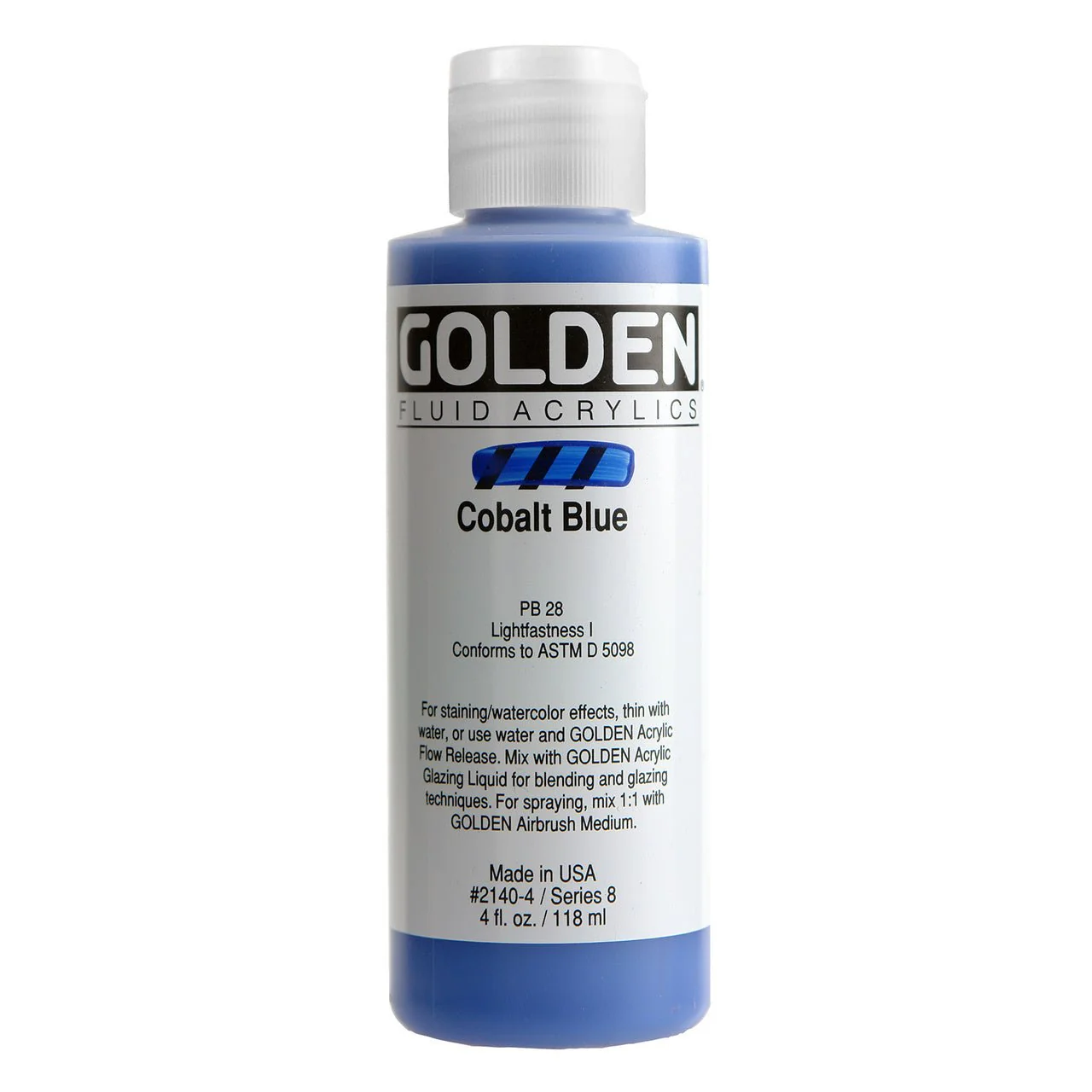 Golden Fluid Acrylic Cobalt Blue 4 oz