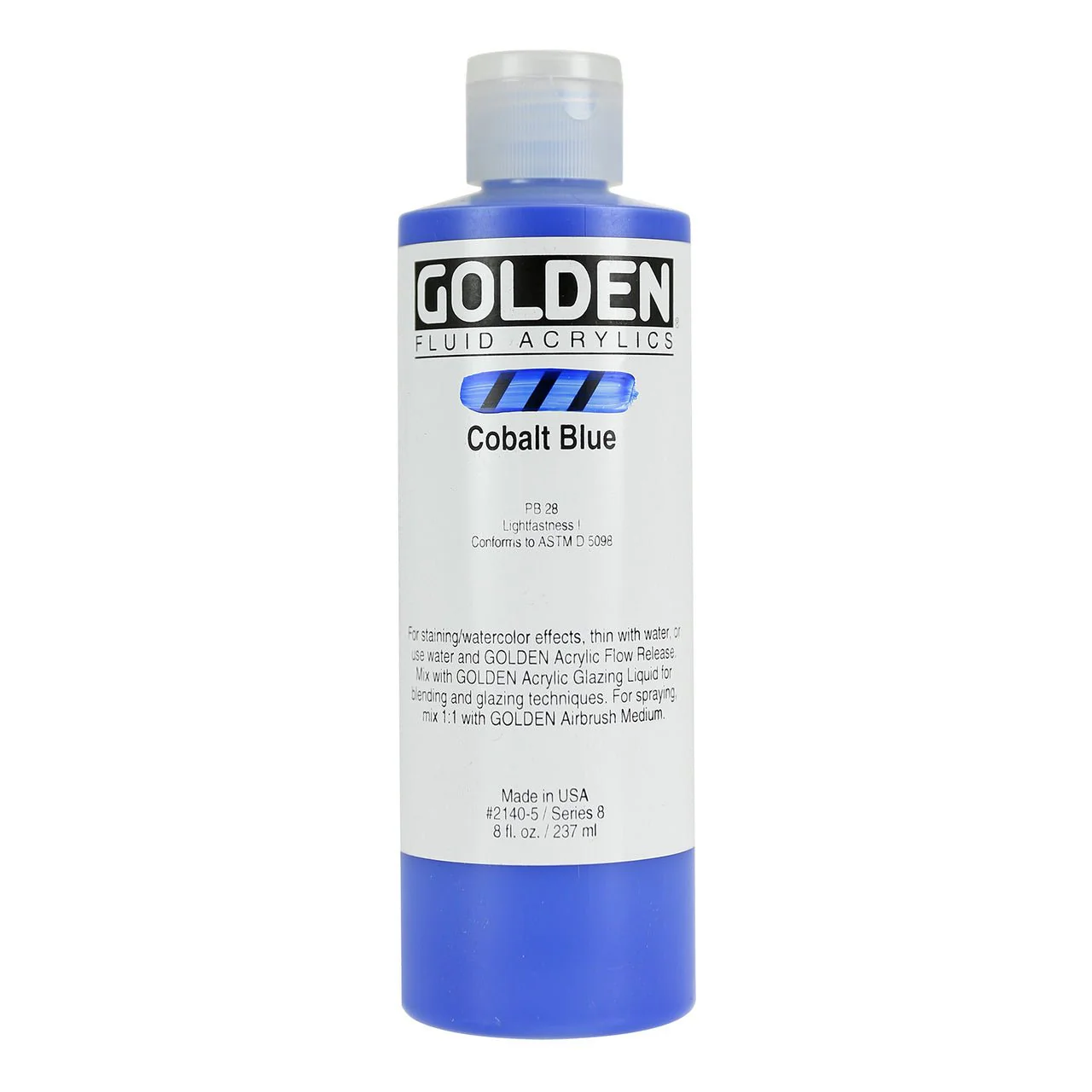 Golden Fluid Acrylic Cobalt Blue 8 oz