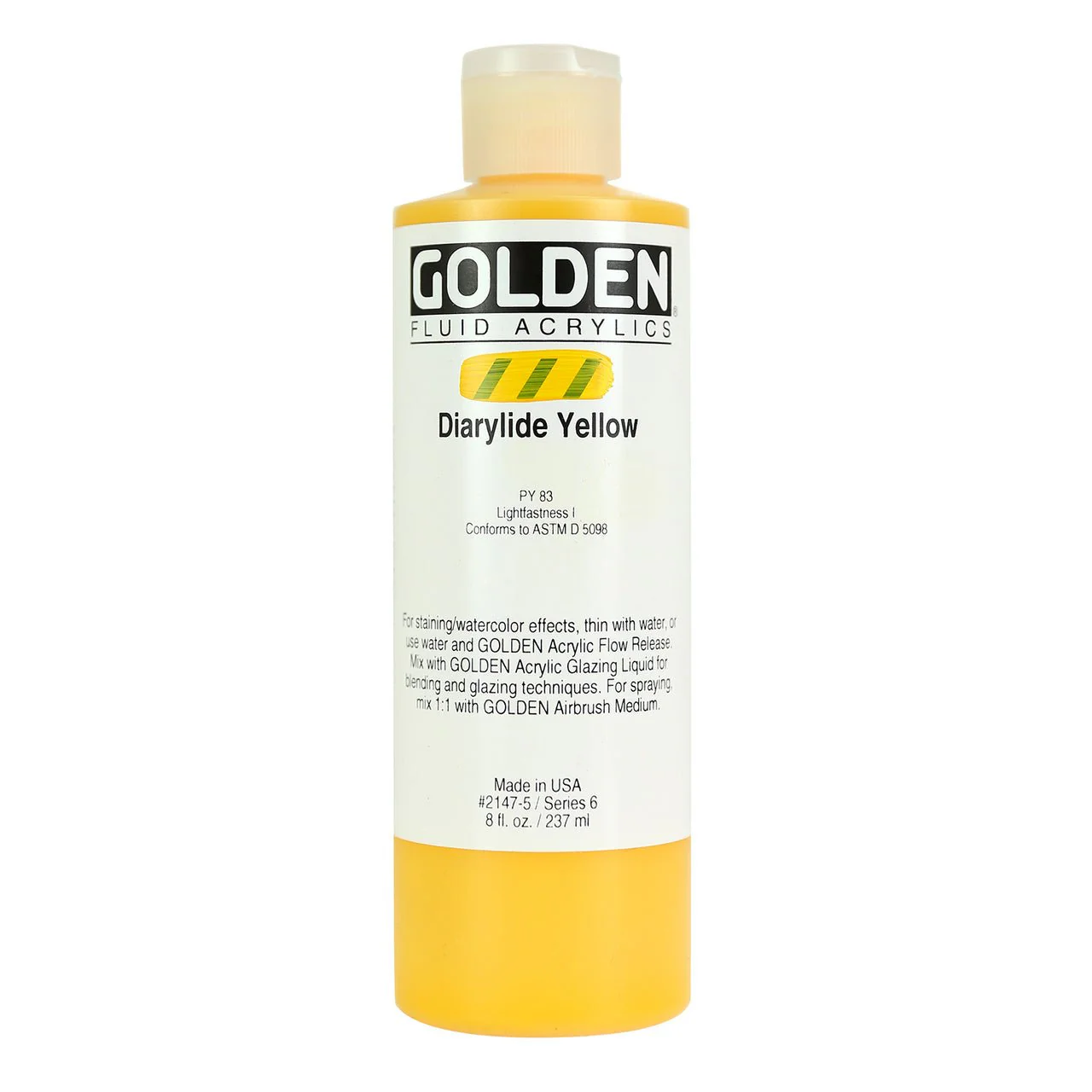 Golden Fluid Acrylic Diarylide Yellow 8 oz