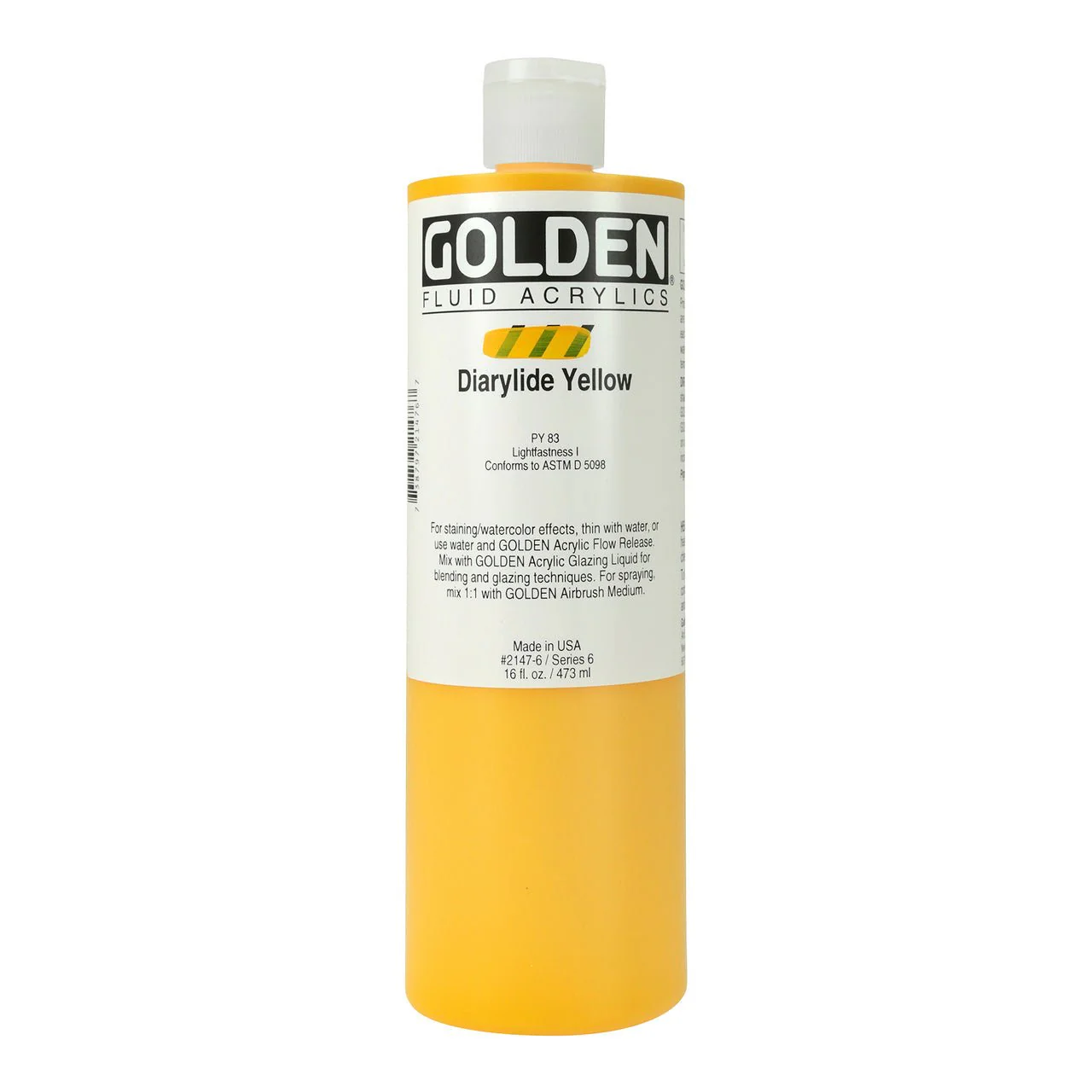 Golden Fluid Acrylic Diarylide Yellow 16 oz