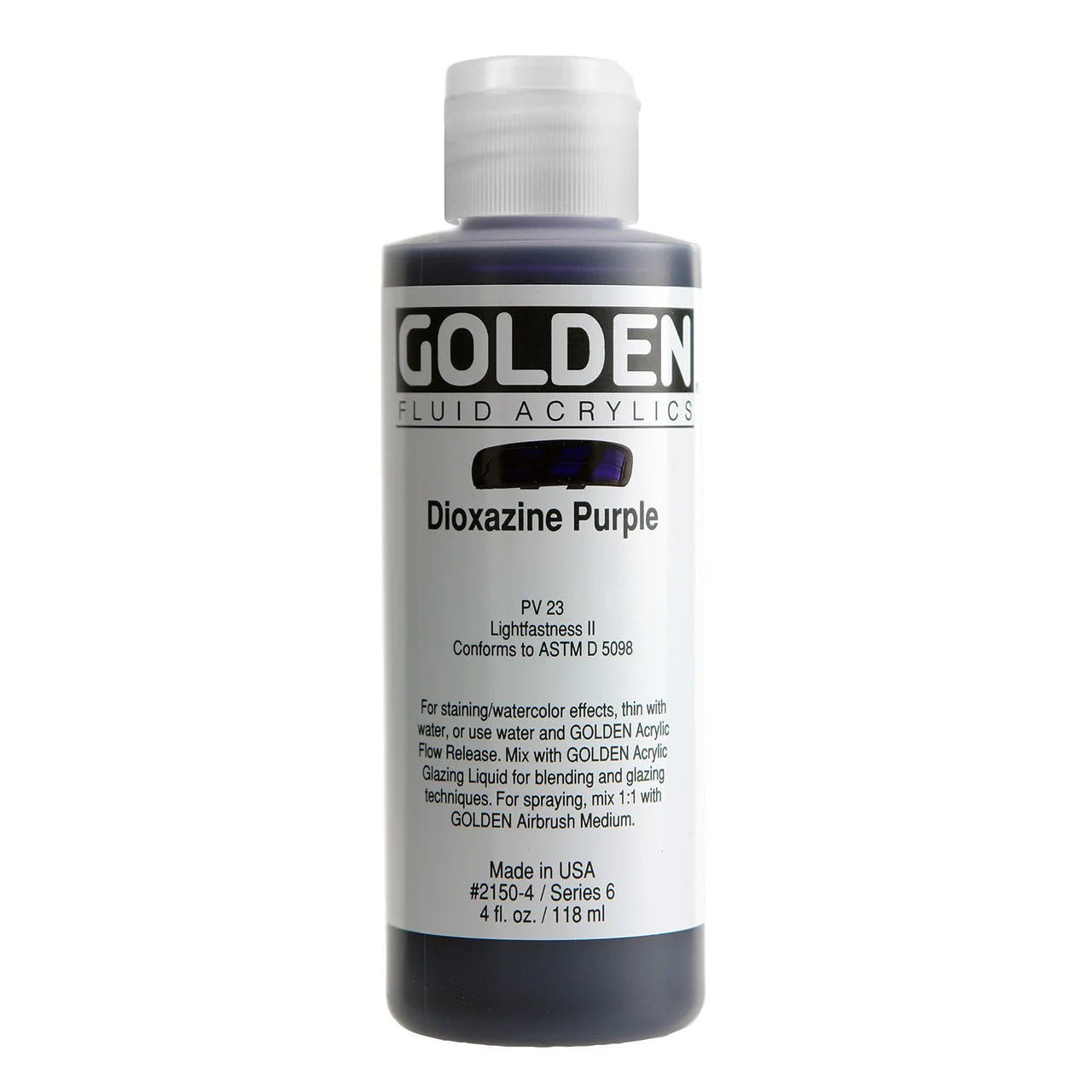 Golden Fluid Acrylic Dioxazine Purple 4 oz