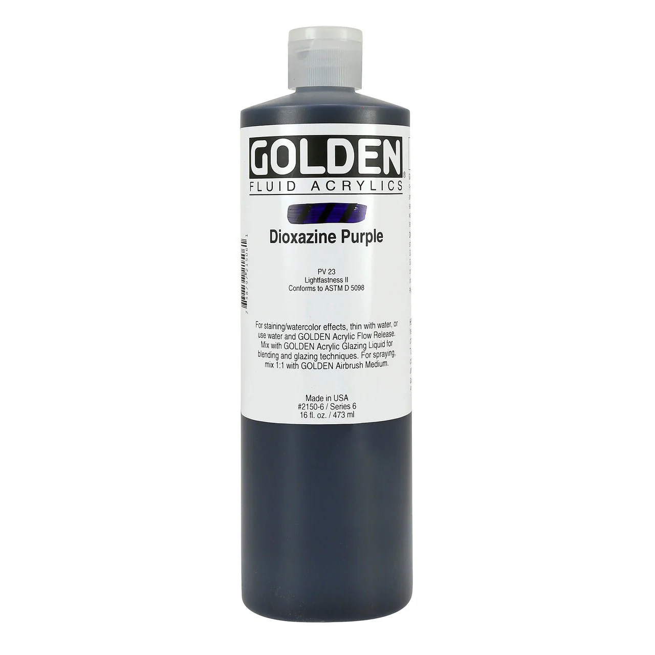 Golden Fluid Acrylic Dioxazine Purple 16 oz