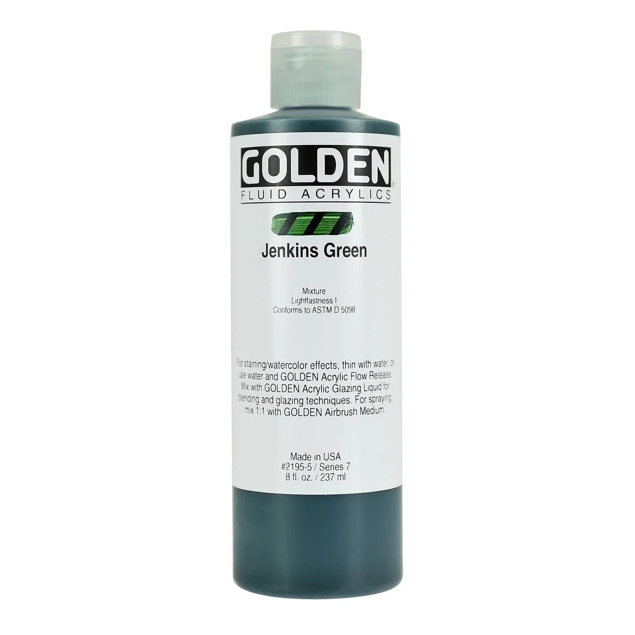 Golden Fluid Acrylic Jenkins Green 8 oz