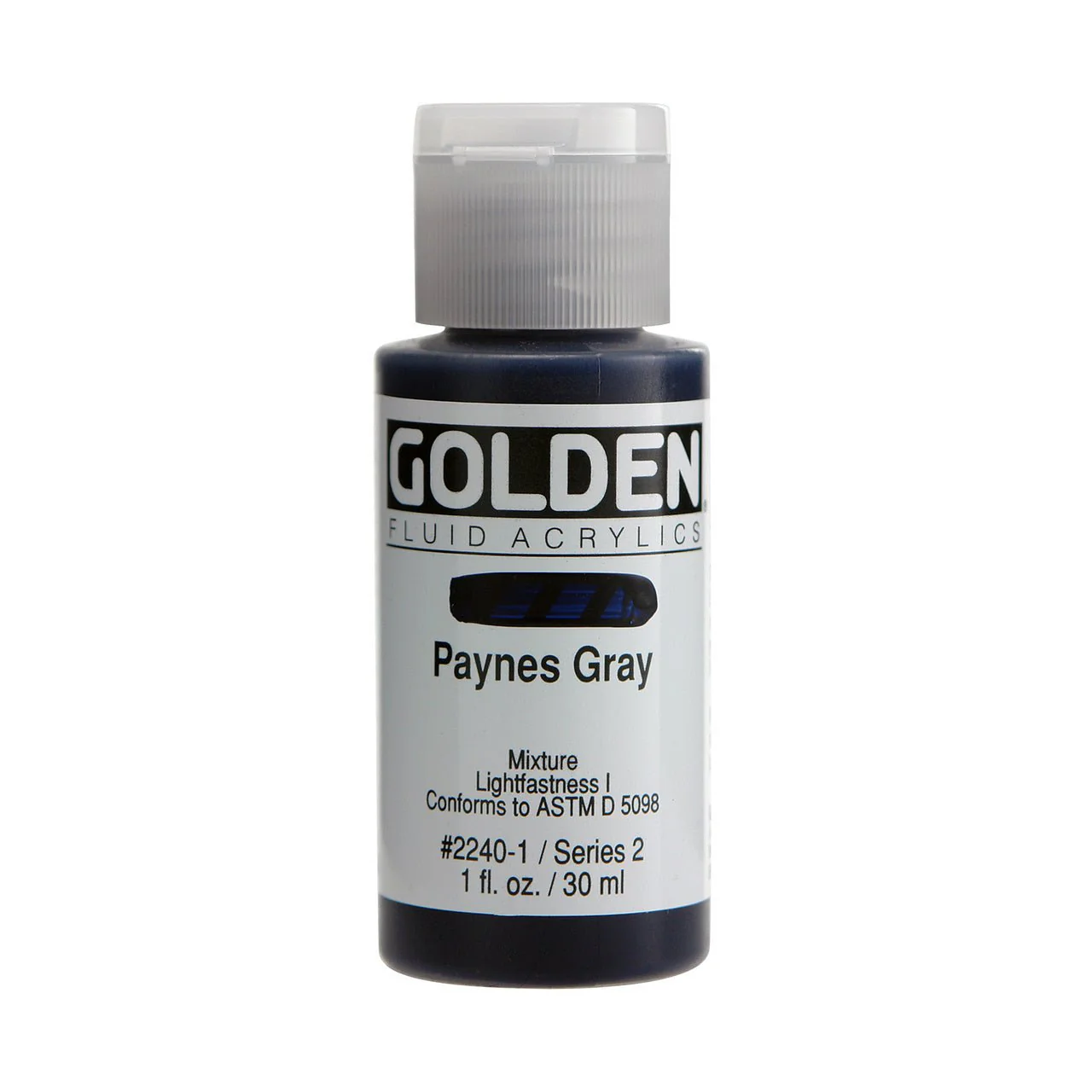 Golden Fluid Acrylic Paynes Gray 1 oz