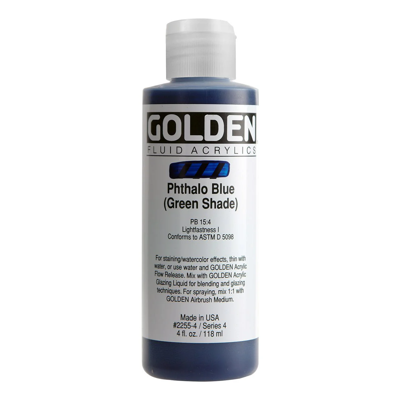 Golden Fluid Acrylic Phthalo Blue (green shade) 4 oz