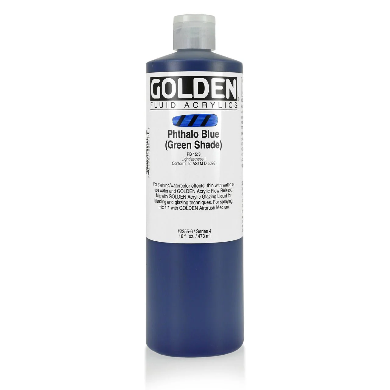 Golden Fluid Acrylic Phthalo Blue (green shade) 16 oz