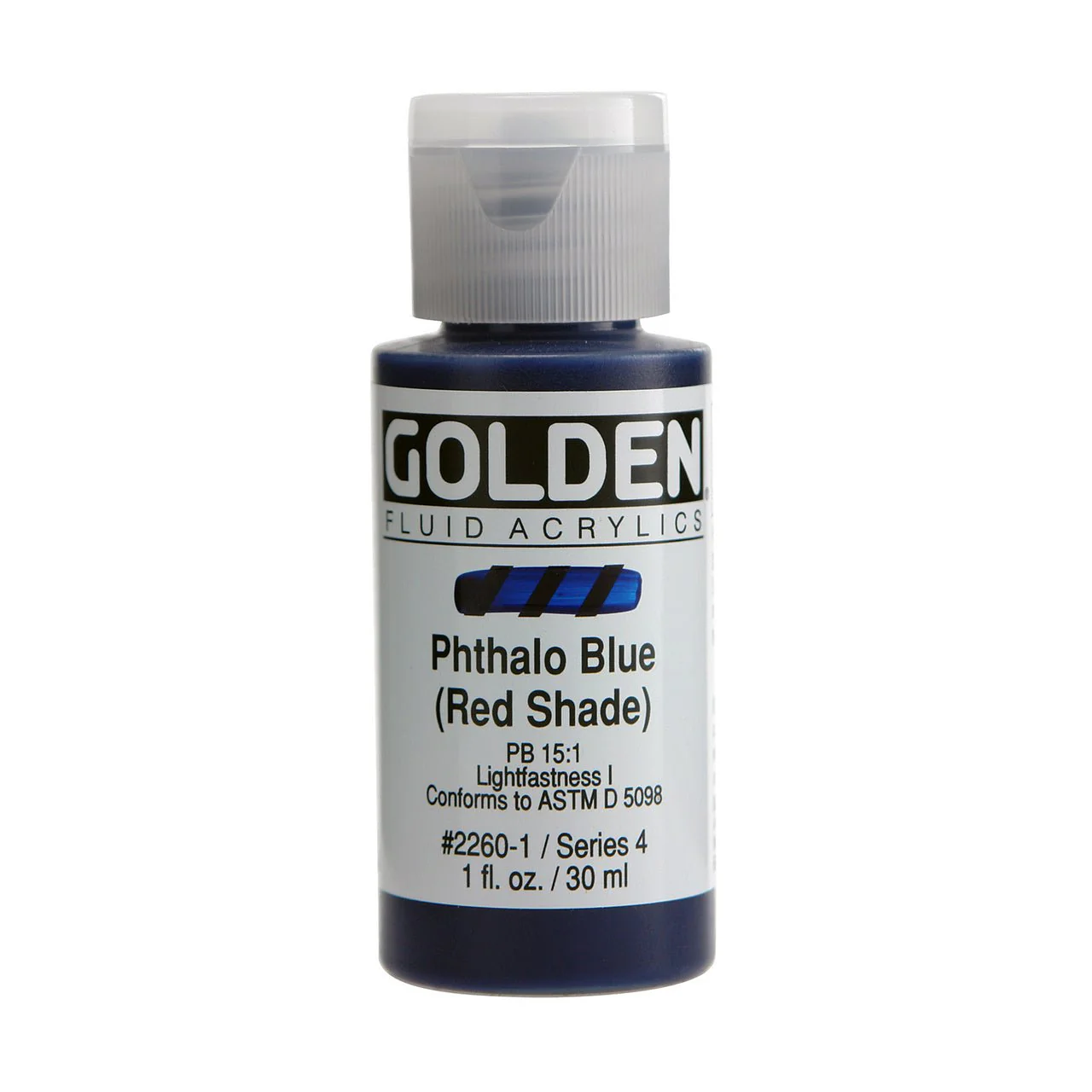 Golden Fluid Acrylic Phthalo Blue (red shade) 1 oz