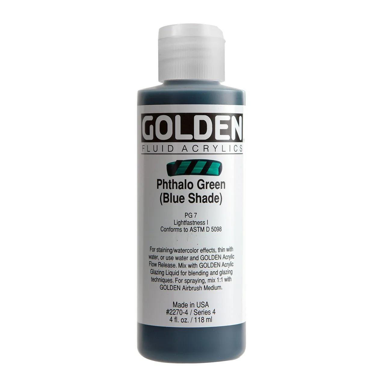 Golden Fluid Acrylic Phthalo Green (blue shade) 4 oz