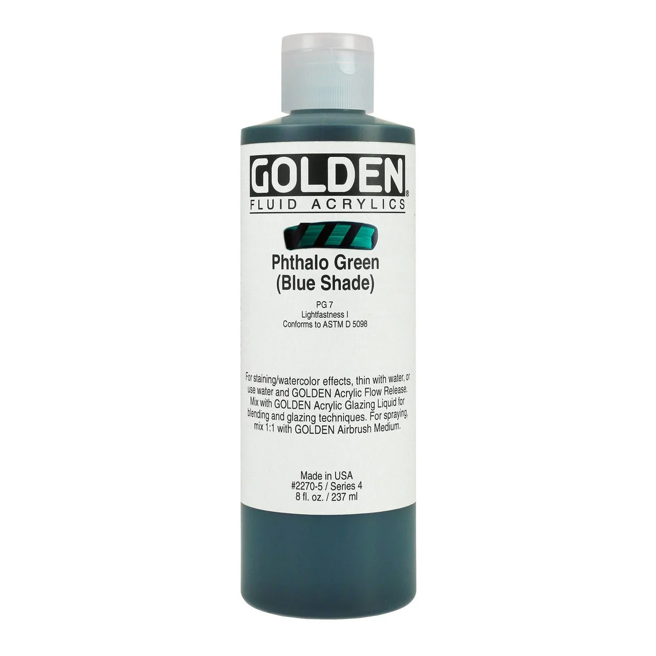 Golden Fluid Acrylic Phthalo Green (blue shade) 8 oz