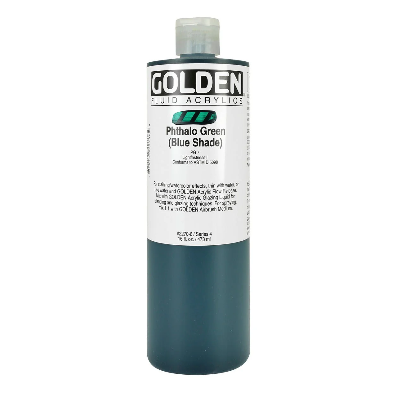 Golden Fluid Acrylic Phthalo Green (blue shade) 16 oz