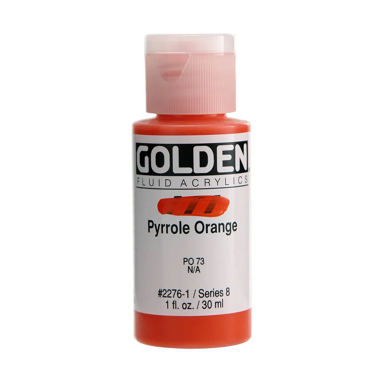 Golden Fluid Acrylic Pyrrole Orange 1 oz