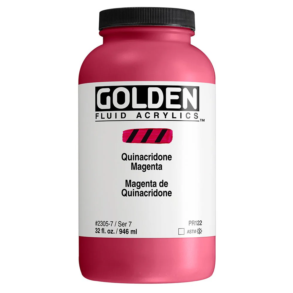 Golden Fluid Acrylic Quinacridone Magenta 32 oz
