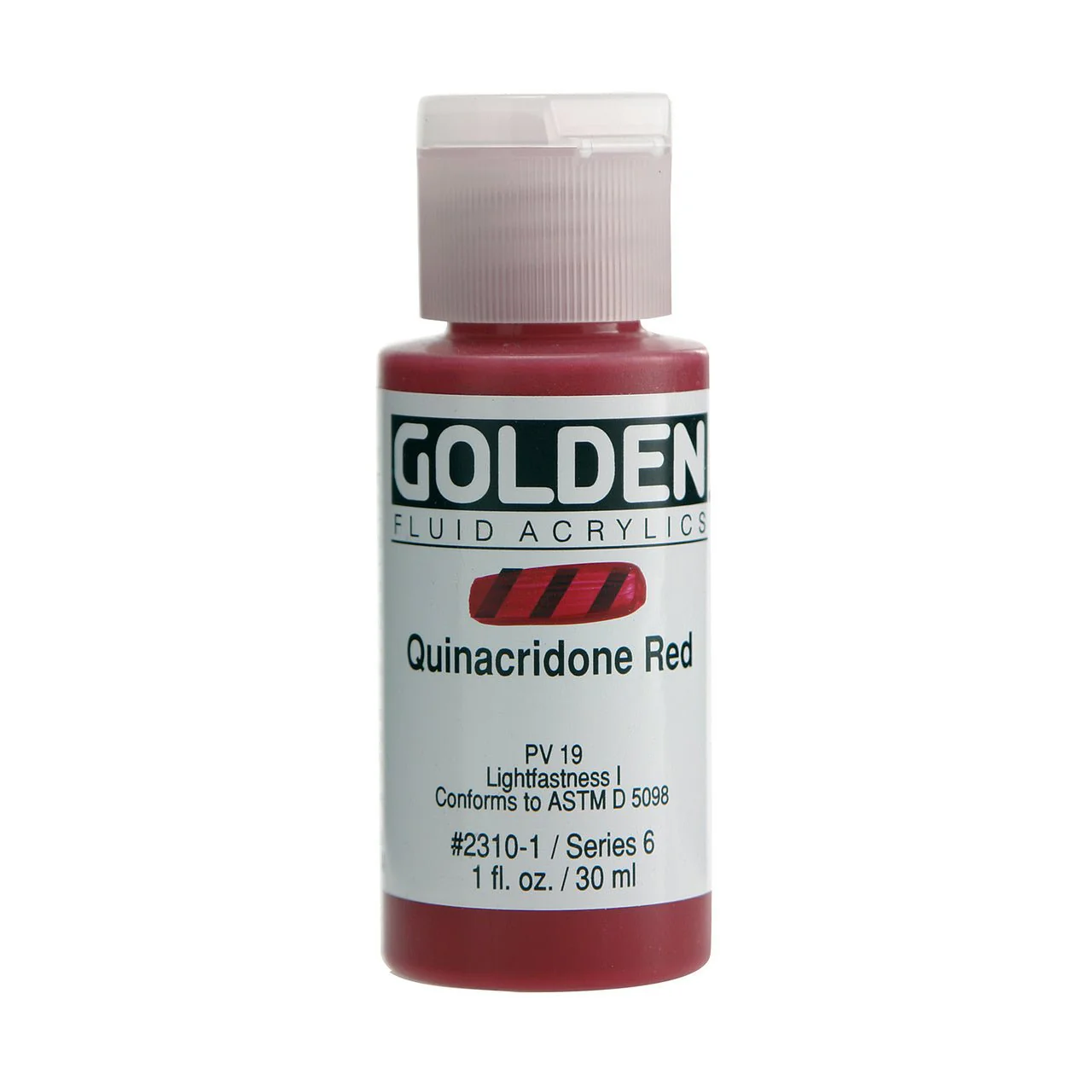 Golden Fluid Acrylic Quinacridone Red 1 oz