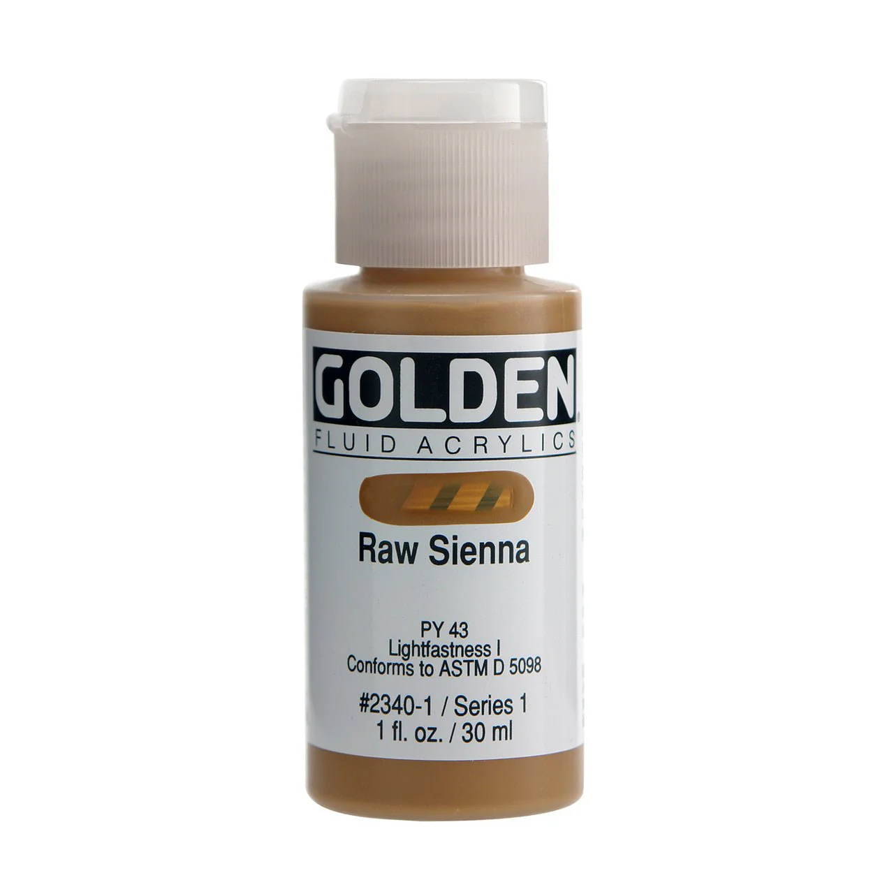 Golden Fluid Acrylic Raw Sienna 1 oz