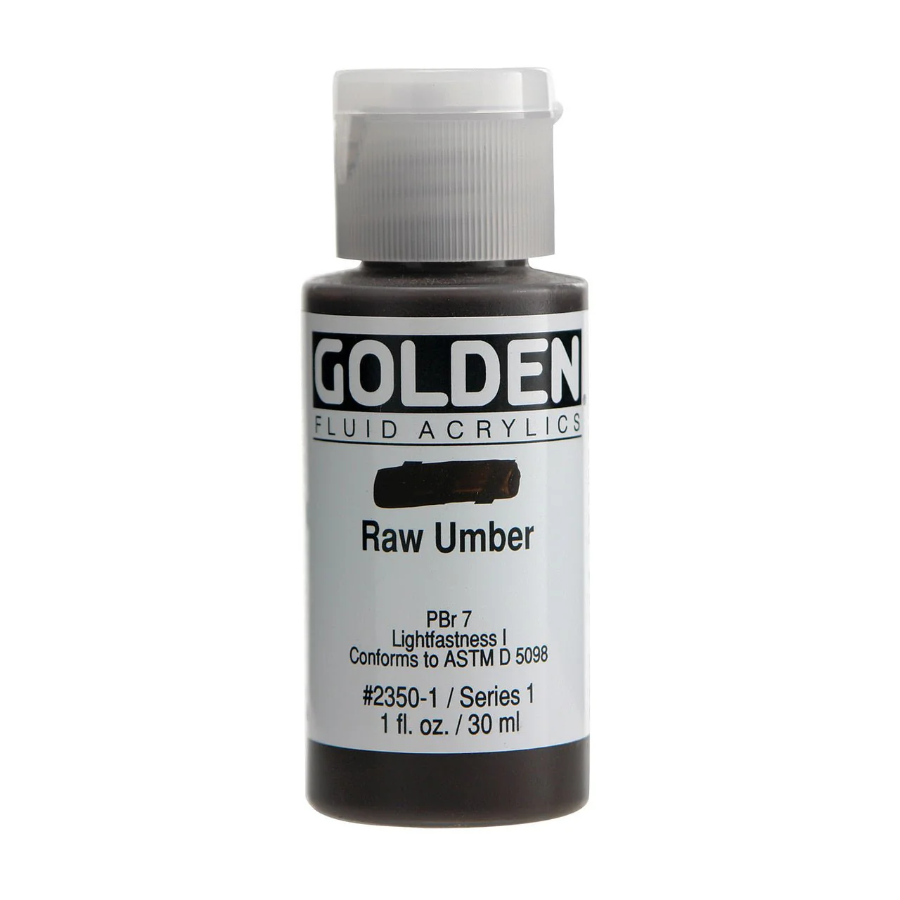 Golden Fluid Acrylic Raw Umber 1 oz