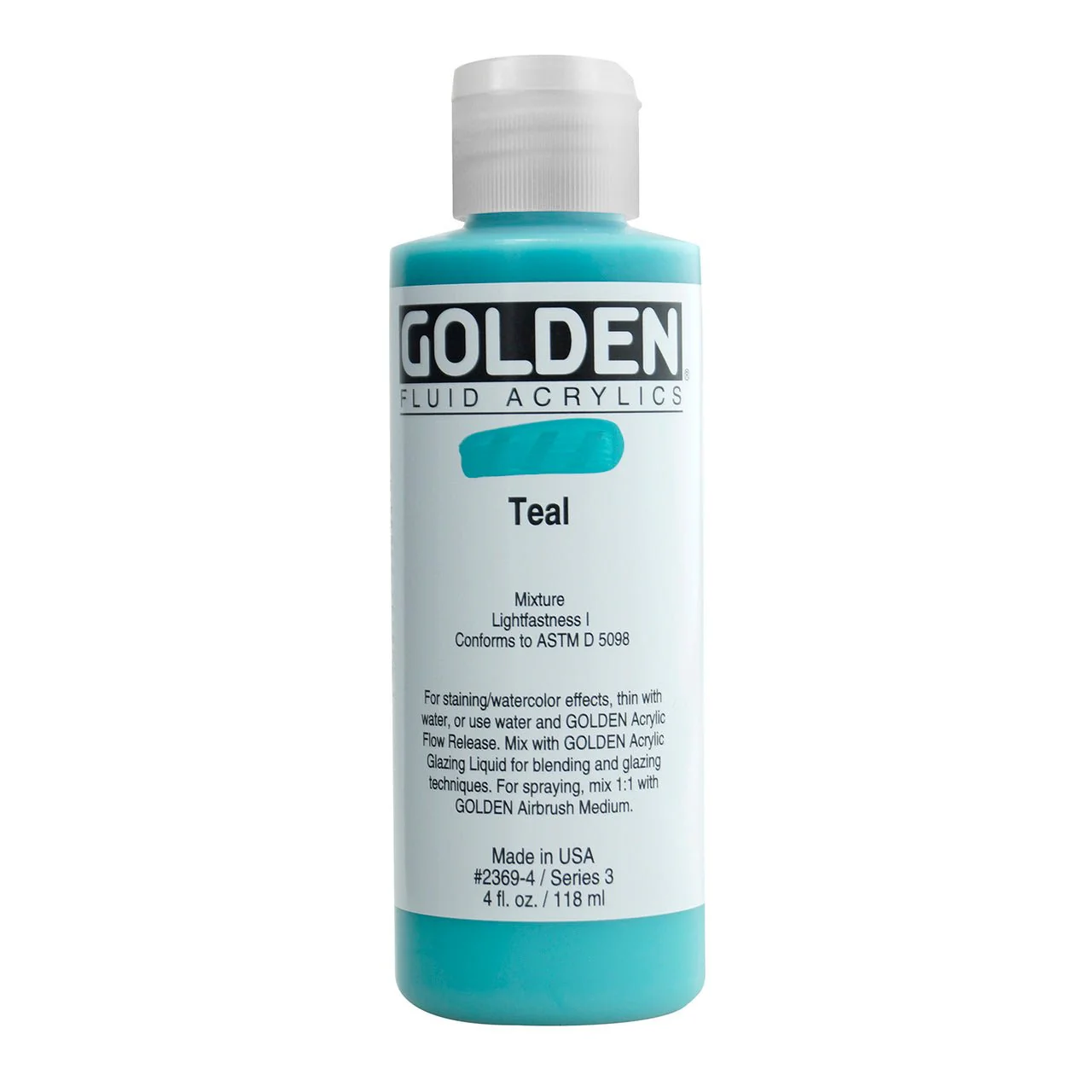Golden Fluid Acrylic Teal 4 oz