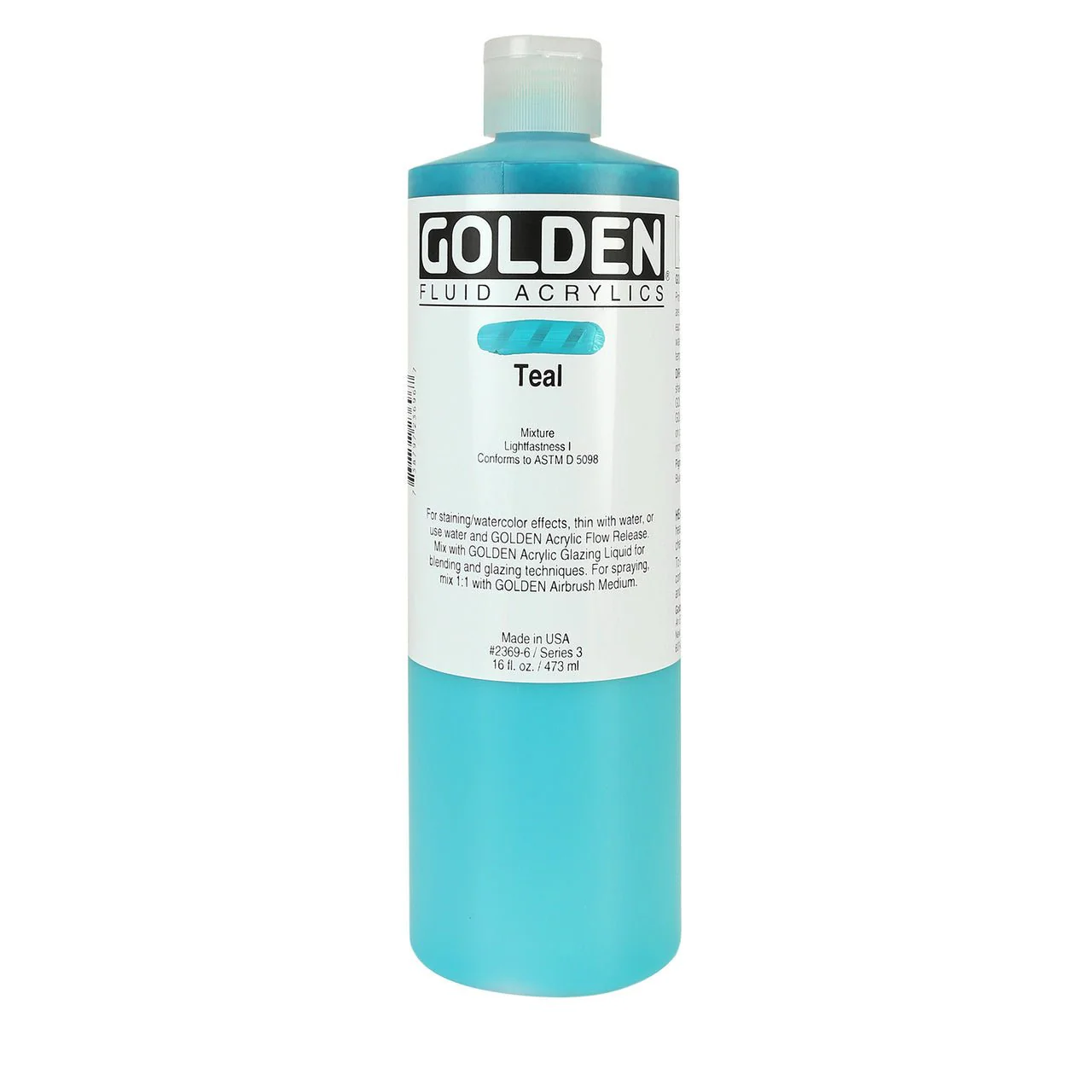 Golden Fluid Acrylic Teal 16 oz