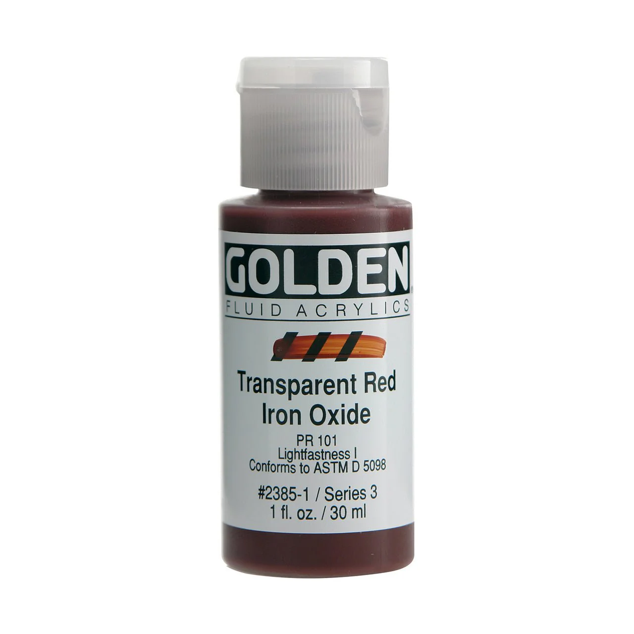 Golden Fluid Acrylic Transparent Red Iron Oxide 1 oz