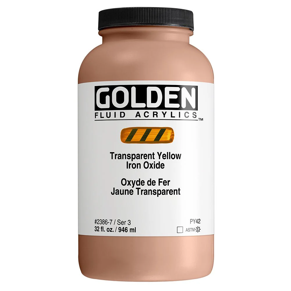 Golden Fluid Acrylic Transparent Yellow iron Oxide 32 oz