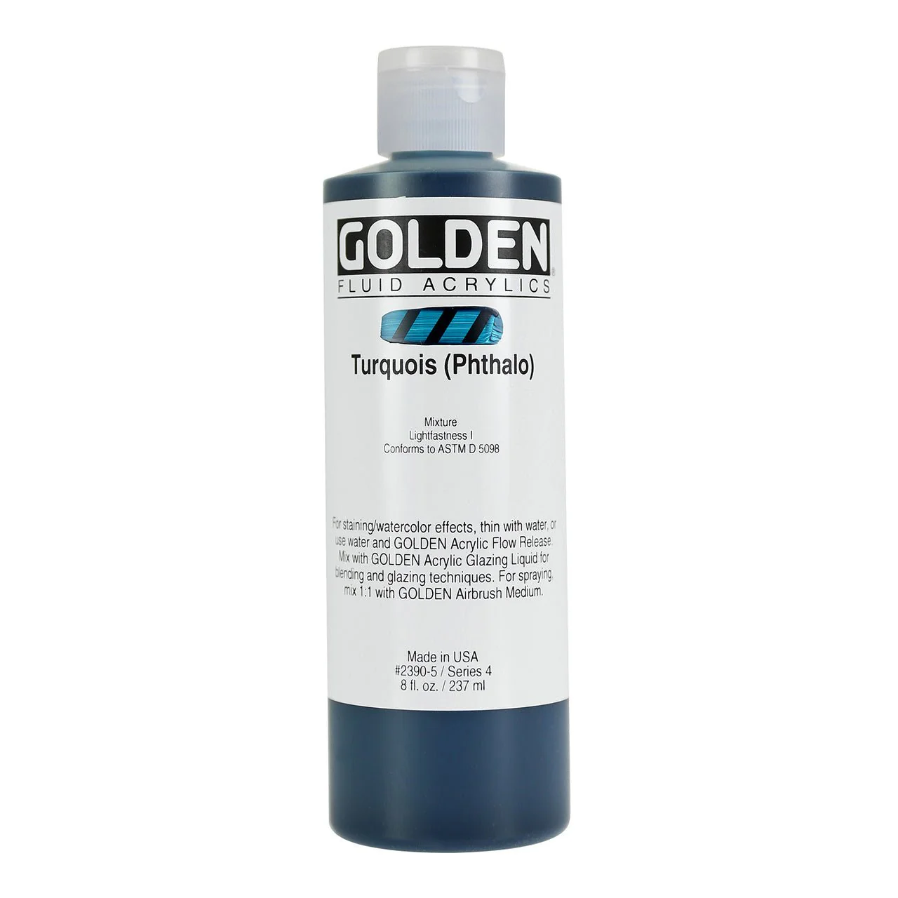 Golden Fluid Acrylic Turquoise (Phthalo) 8 oz