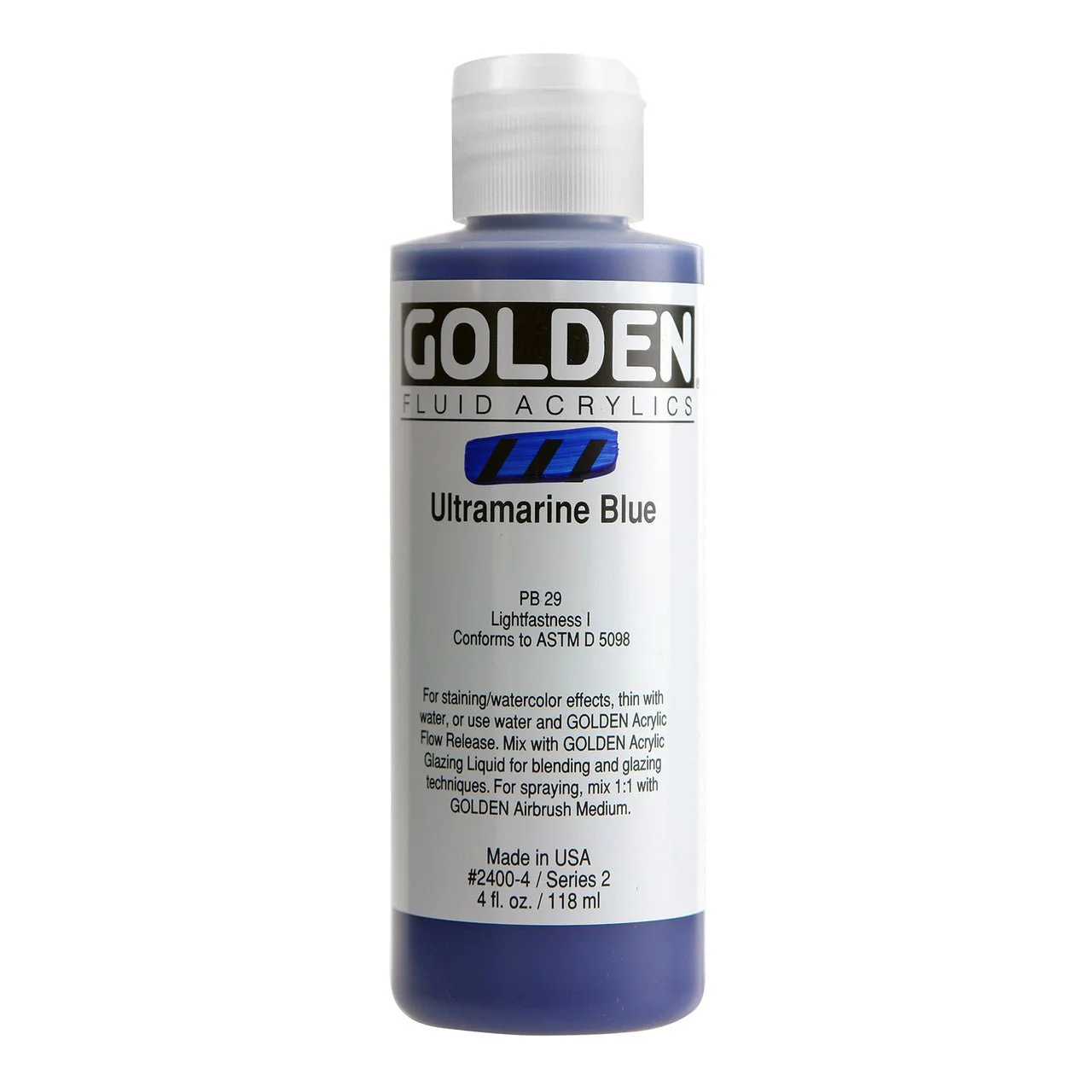 Golden Fluid Acrylic Ultramarine Blue 4 oz