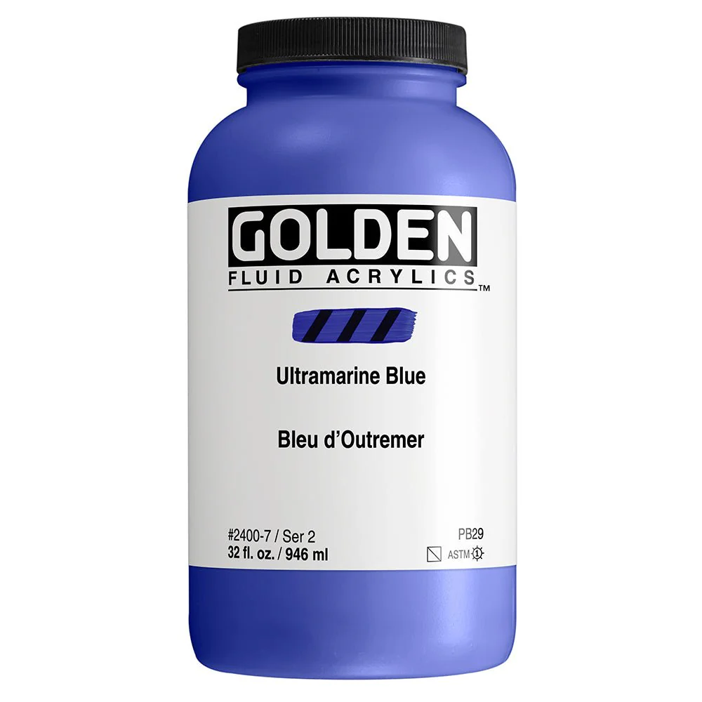 Golden Fluid Acrylic Ultramarine Blue 32 oz