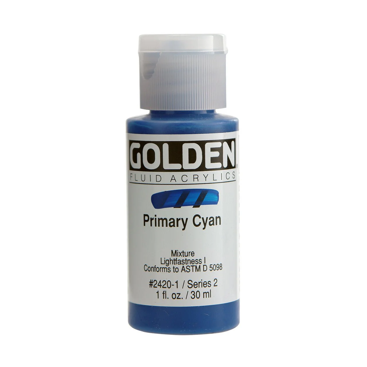 Golden Fluid Acrylic Primary Cyan 1 oz