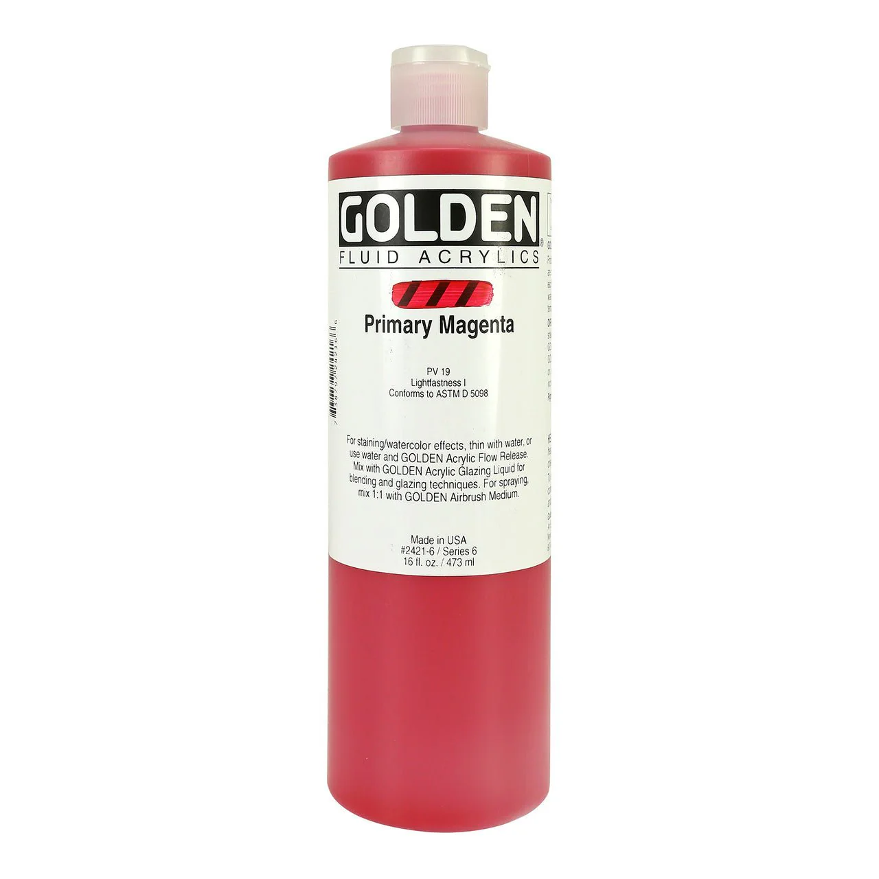 Golden Fluid Acrylic Primary Magenta 16 oz