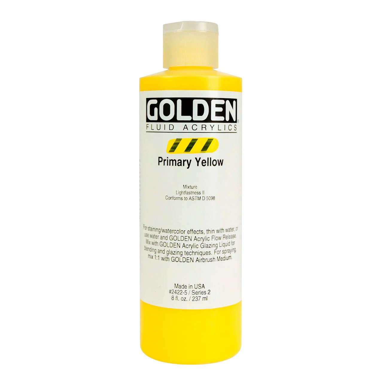 Golden Fluid Acrylic Primary Yellow 8 oz