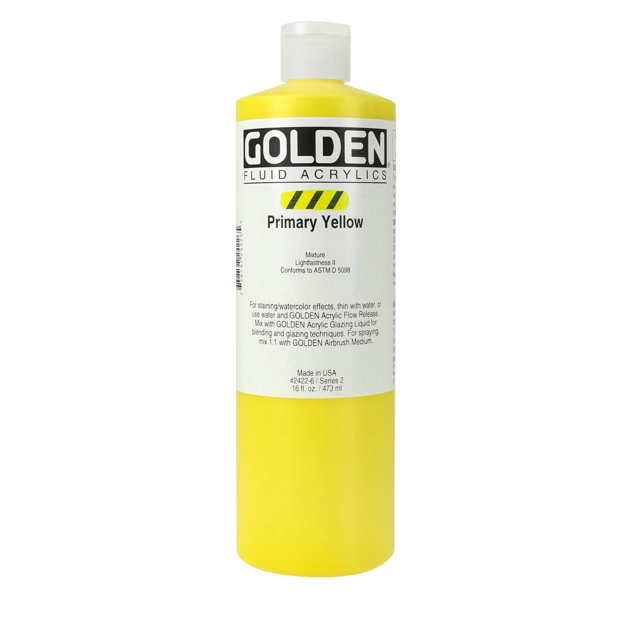 Golden Fluid Acrylic Primary Yellow 16 oz