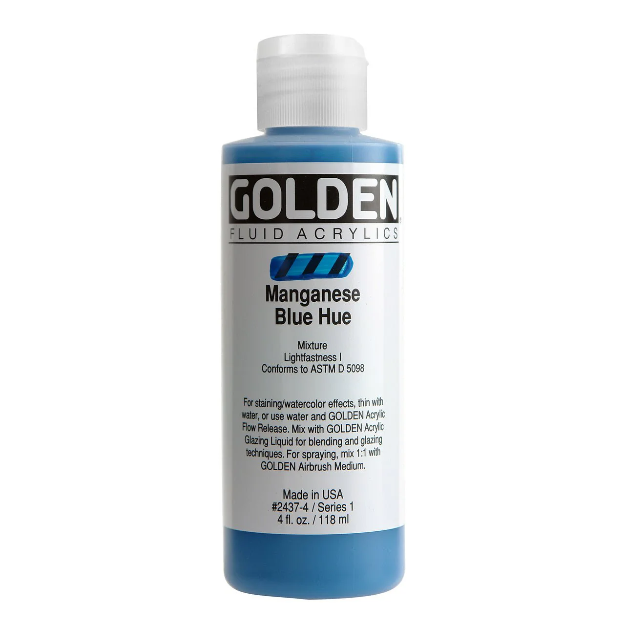 Golden Fluid Acrylic Manganese Blue Hue 4 oz