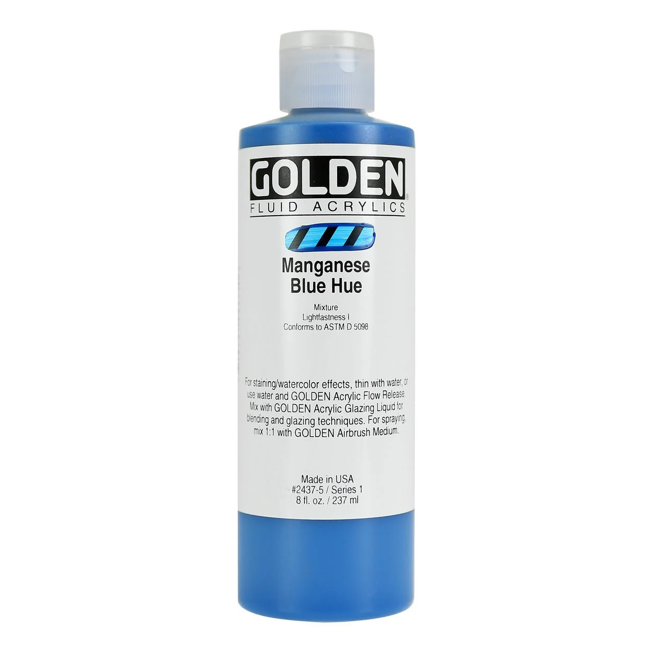 Golden Fluid Acrylic Manganese Blue Hue 8 oz