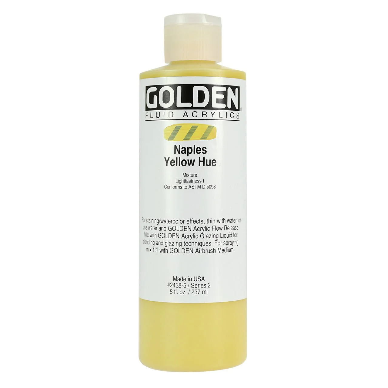Golden Fluid Acrylic Naples Yellow Hue 8 oz