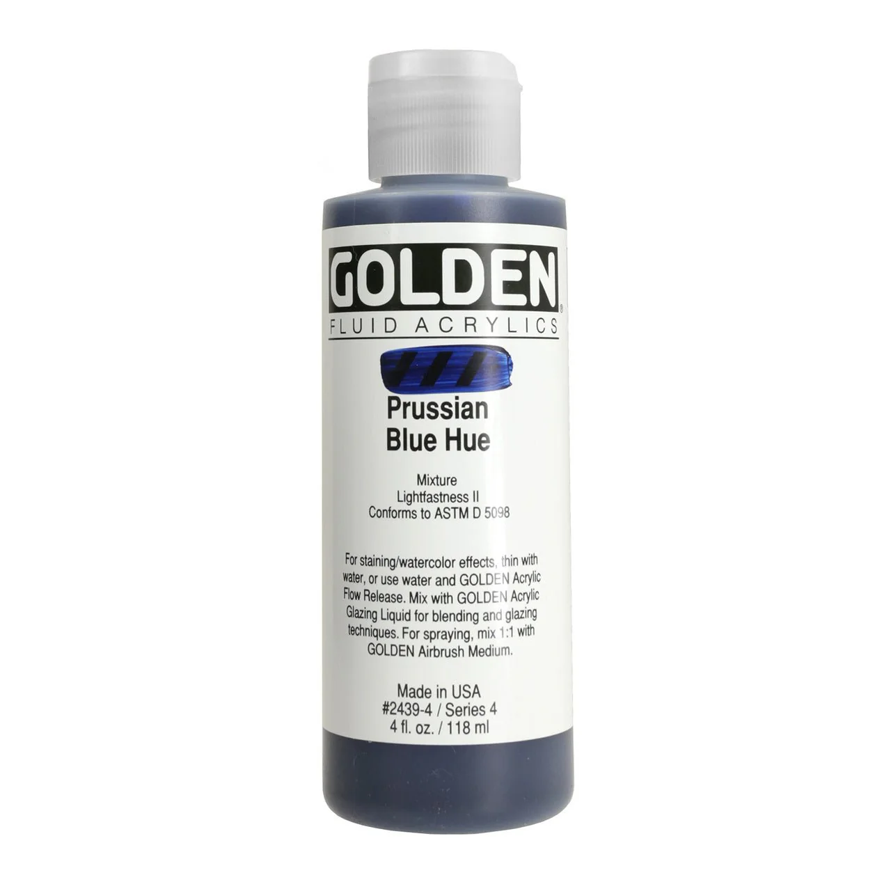Golden Fluid Acrylic Prussian Blue Hue 4 oz