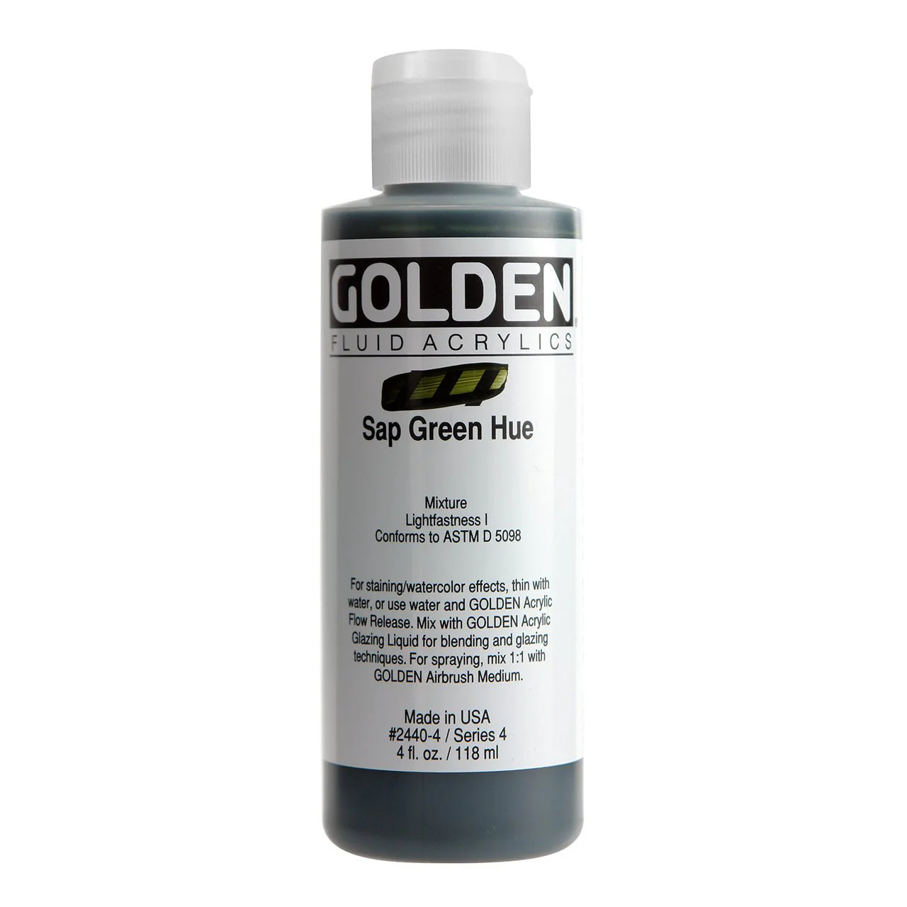 Golden Fluid Acrylic Sap Green Hue 4 oz