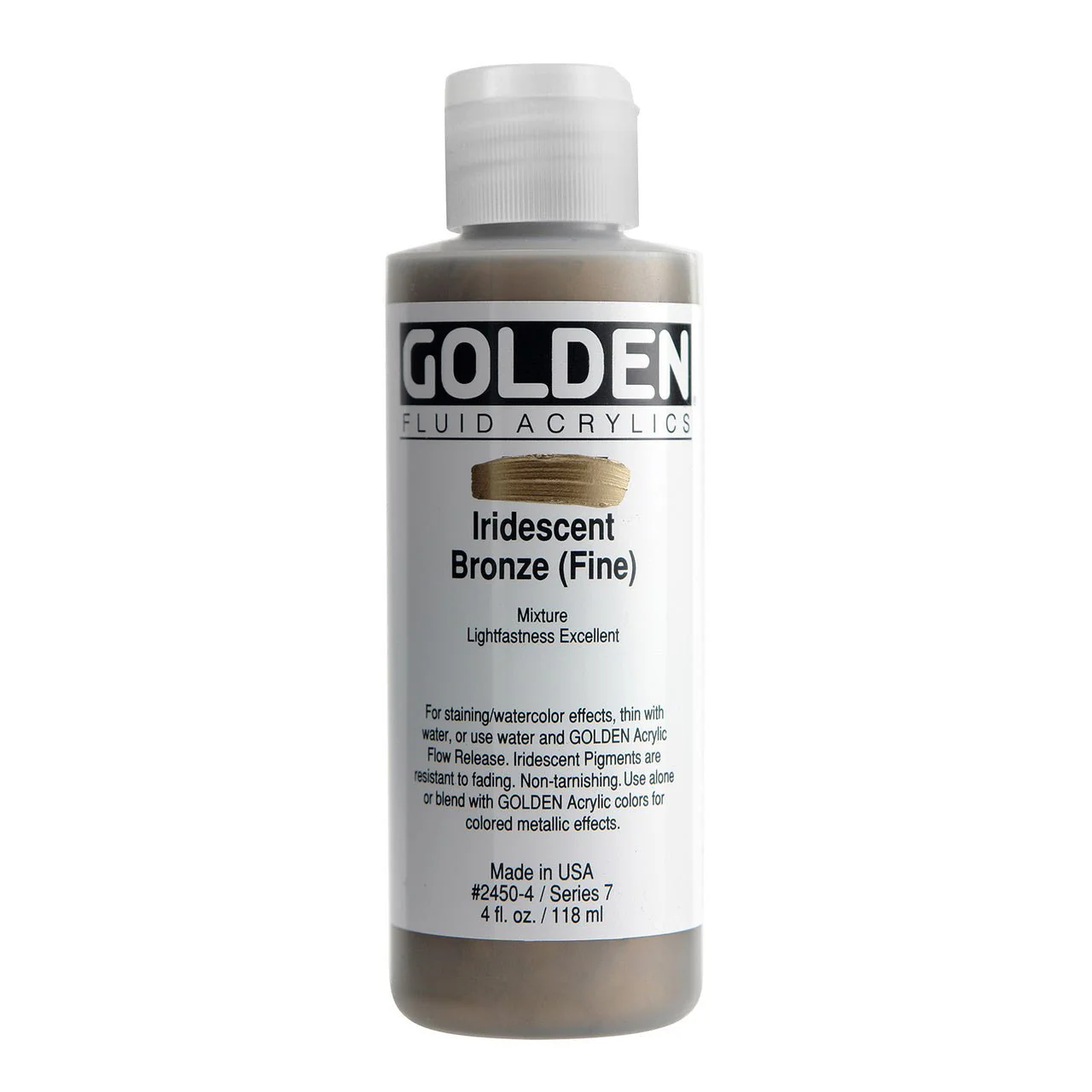 Golden Fluid Acrylic Iridescent Bronze (fine) 4 oz
