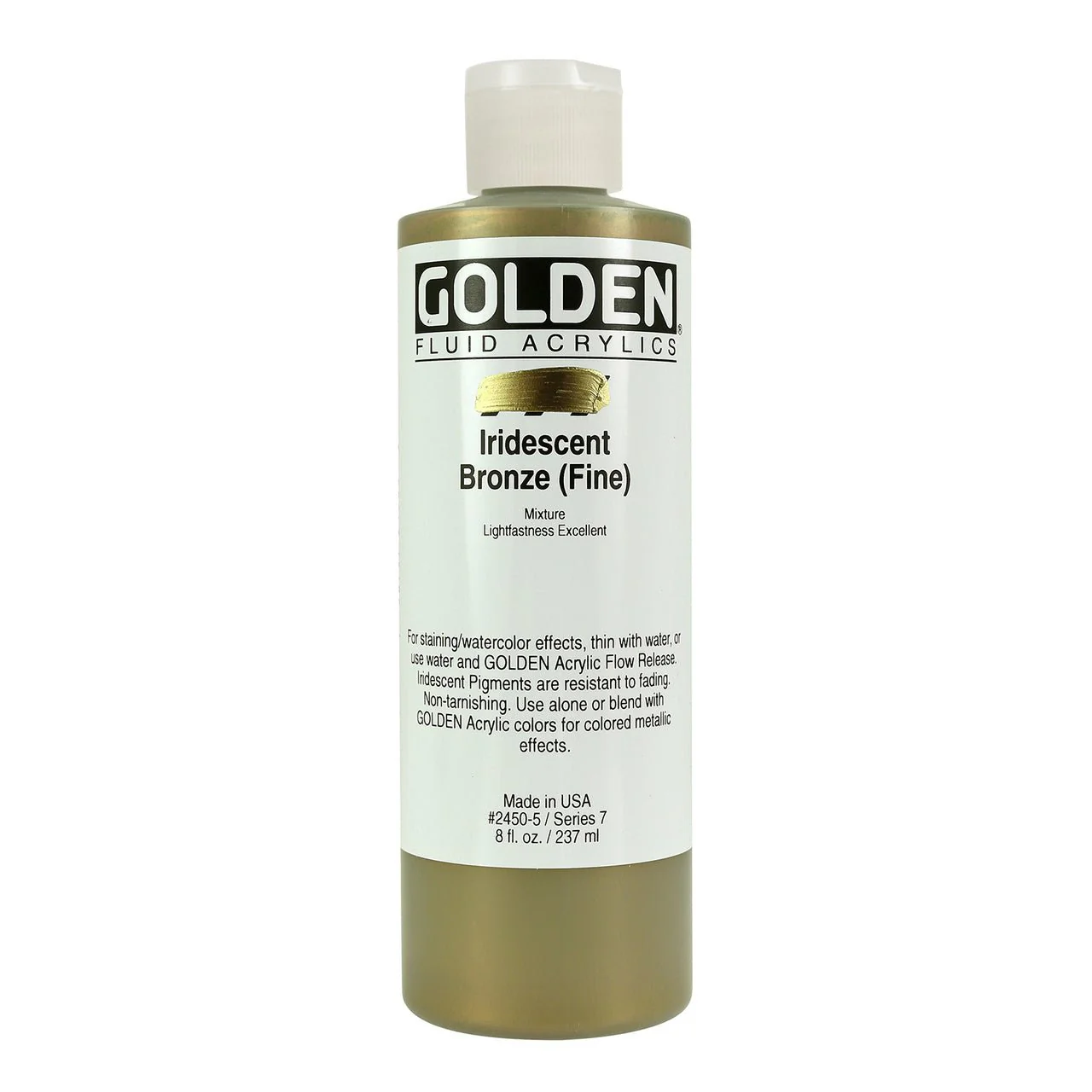 Golden Fluid Acrylic Iridescent Bronze (fine) 8 oz