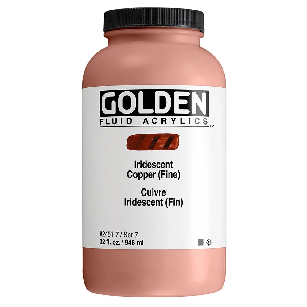 Golden Fluid Acrylic Iridescent Copper (fine) 32 oz
