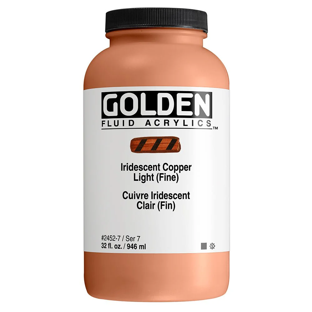 Golden Fluid Acrylic Iridescent Copper Light (fine) 32 oz