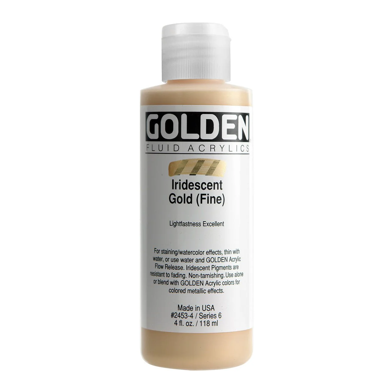 Golden Fluid Acrylic Iridescent Gold (fine) 4 oz