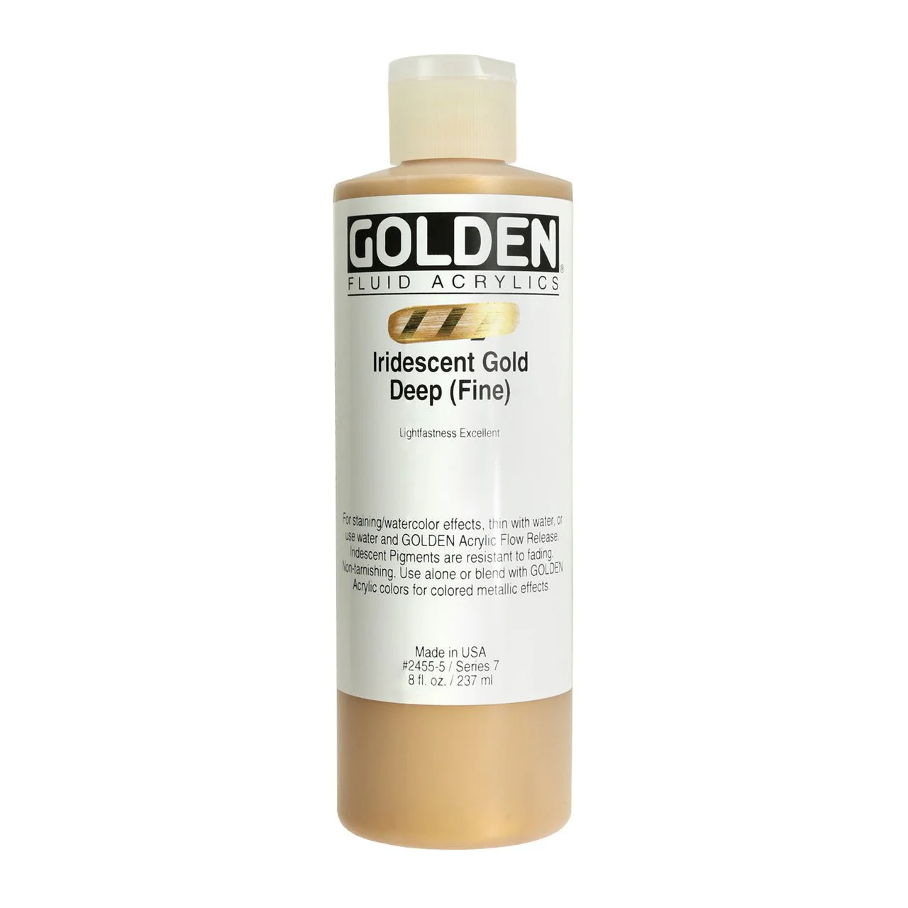 Golden Fluid Acrylic Iridescent Gold Deep (fine 8 oz